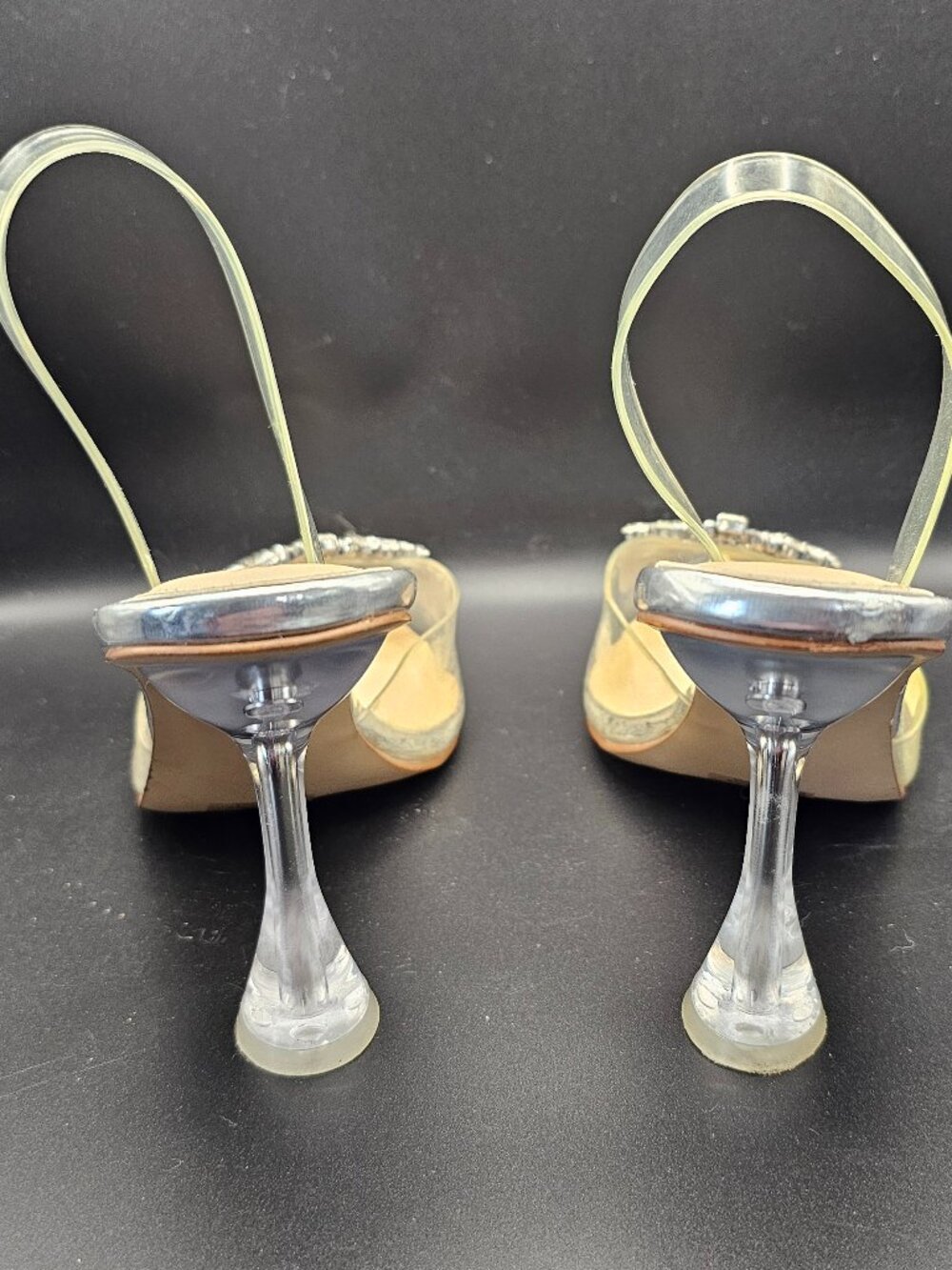 Gianni Bini “Vivyee” Clear Rhinestone Slingback Heels – Size 8.5M - Picture 4 of 7